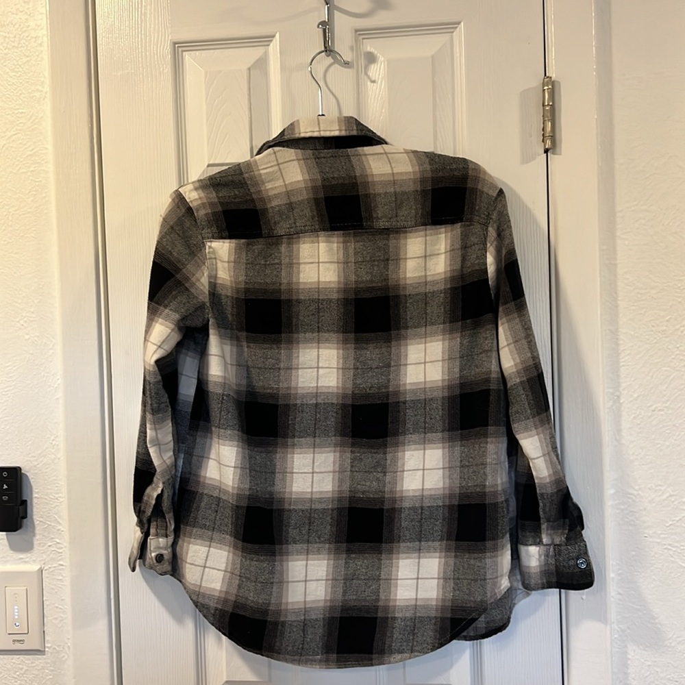 Old Navy - boyfriend plaid flannel shirt - XS - Picture 2 of 4